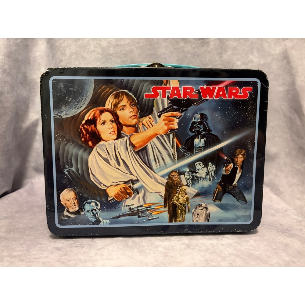 Star Wars Metal Lunch Box Tin Box Co Blue 2020 Collectible - Picture 2 of 10
